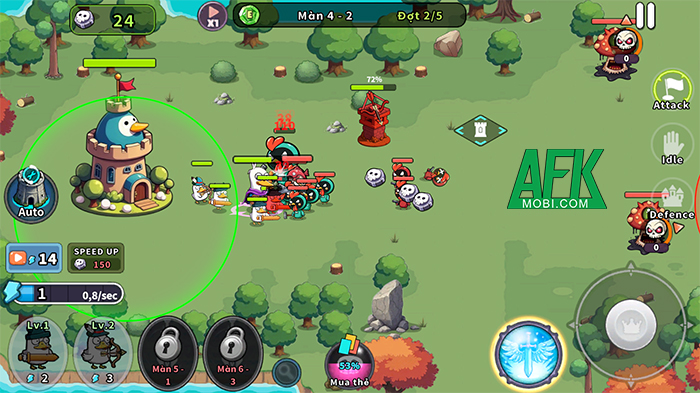 Cùng những chú vịt bảo vệ vương quốc trong game phòng thủ What Duck: Defense 2