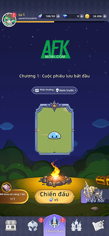 Quay rút thưởng để dàn trận các anh hùng cho việc phòng thủ trong game Gambit Heroes 0