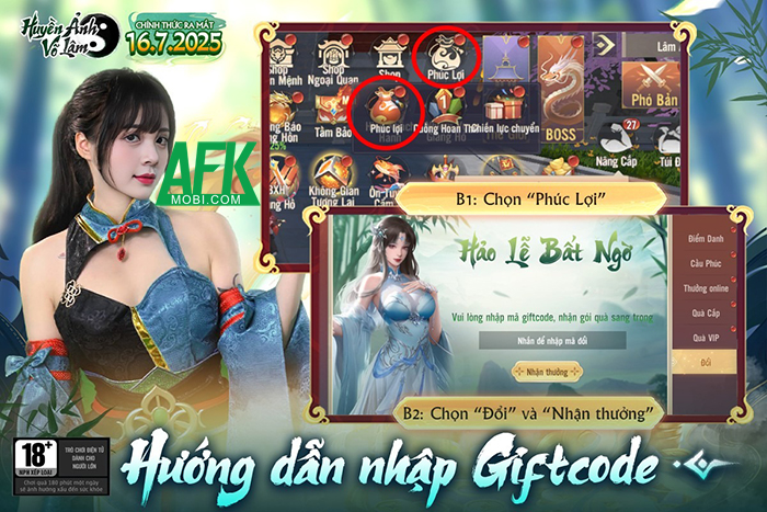 Tổng hợp gift code game Huyền Ảnh Võ Lâm - VPlay mới nhất trong tháng 0