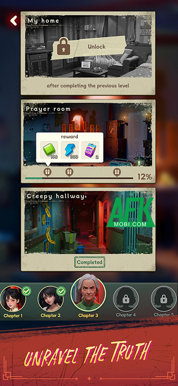 Trợ giúp một cô gái trẻ tìm kiếm bố mẹ tại game giải đố kinh dị Haunted Merge: Horror Story 4