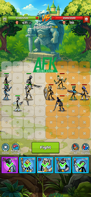 Idle Stickman War game đấu tướng rảnh tay mang phong cách đồ họa người que tối giản 0