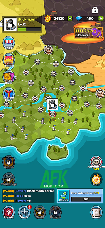 Idle Stickman War game đấu tướng rảnh tay mang phong cách đồ họa người que tối giản 3