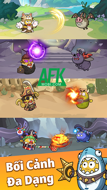 MiniHeroes: War Of Potatoes cho bạn săn bọn quái vật phát triển nhân vật khoai tây của mình 1
