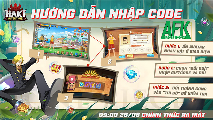 Tổng hợp gift code game Haki Huyền Thoại mới nhất trong tháng 0