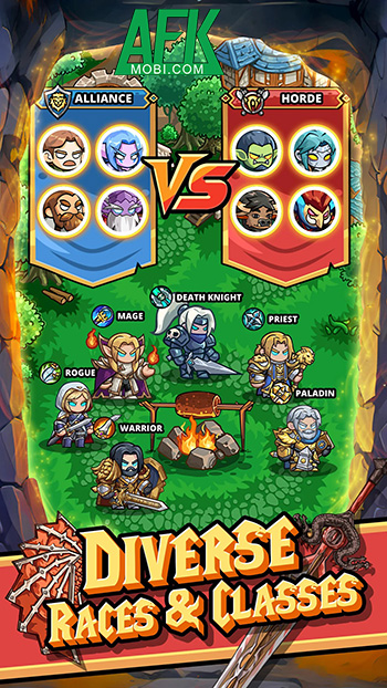 Mini Legion: Warband game MMORPG màn hình dọc được lấy cảm hứng từ series Warcraft 1