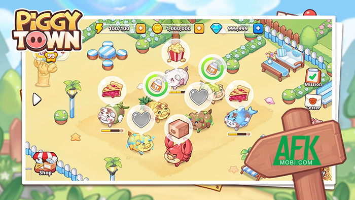 Piggy Town mời game thủ bắt đầu công cuộc gầy dựng một thị trấn lợn của riêng mình 1