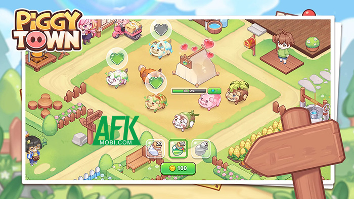 Piggy Town mời game thủ bắt đầu công cuộc gầy dựng một thị trấn lợn của riêng mình 4