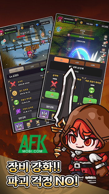 Phát triển cô nàng chiến binh chibi dễ thương tại game Idle Berserker Legend Of Kali 1