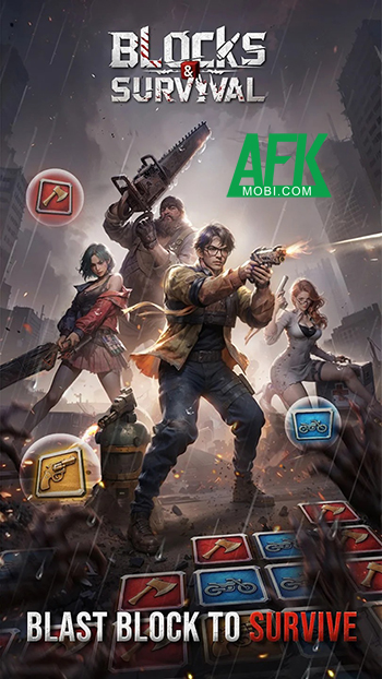 Chiến đấu với bọn xác sống bằng cách xếp các khối trong game Blocks & Survival 0