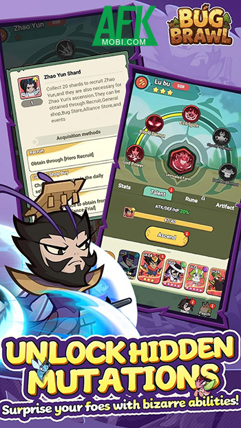 Bug Brawl game đấu tướng mang đến một thế giới Tam Quốc phiên bản côn trùng 2