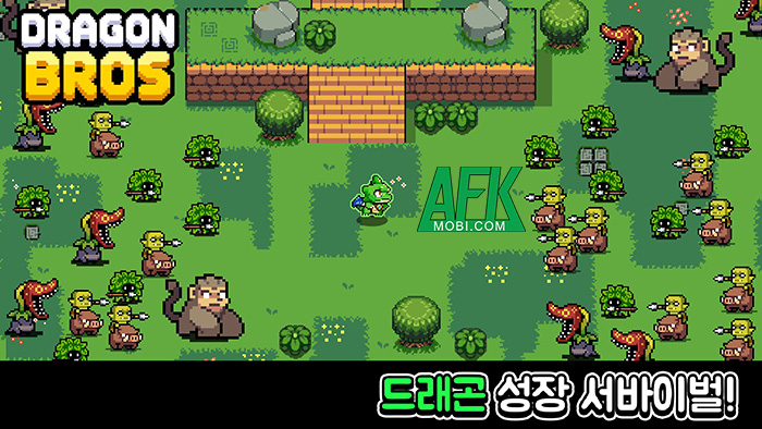 Điều khiển những chú rồng chiến đấu sinh tồn trước bọn quái vật tại game DragonBros 1