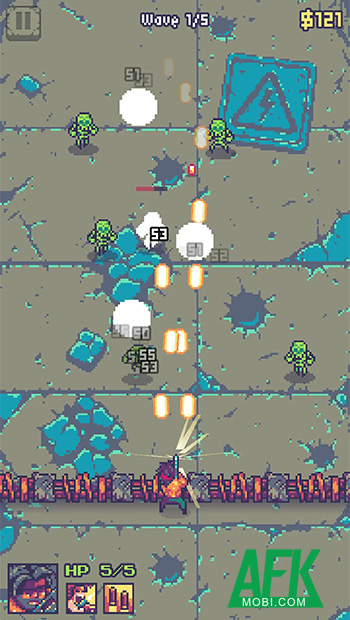 Grave Strikers game phòng thủ theo phong cách shoot 'em up với lối đồ họa retro 0