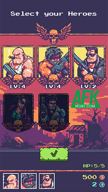 Grave Strikers game phòng thủ theo phong cách shoot 'em up với lối đồ họa retro 1