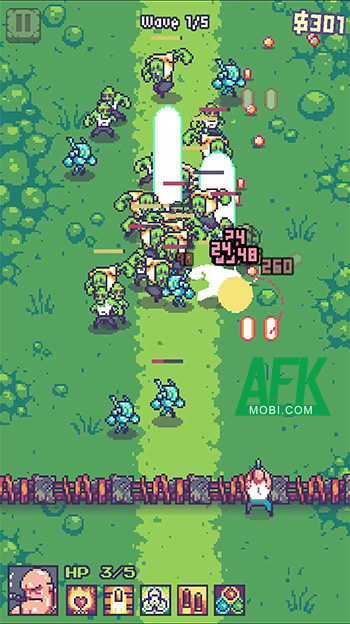 Grave Strikers game phòng thủ theo phong cách shoot 'em up với lối đồ họa retro 2