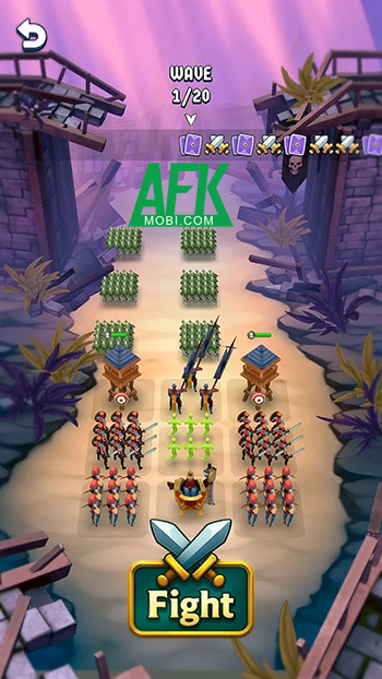 Xây dựng đội quân đối mặt các đợt đội hình quân thù trong game Kingdoms Of Chaos 0