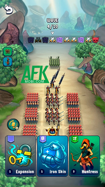 Xây dựng đội quân đối mặt các đợt đội hình quân thù trong game Kingdoms Of Chaos 2