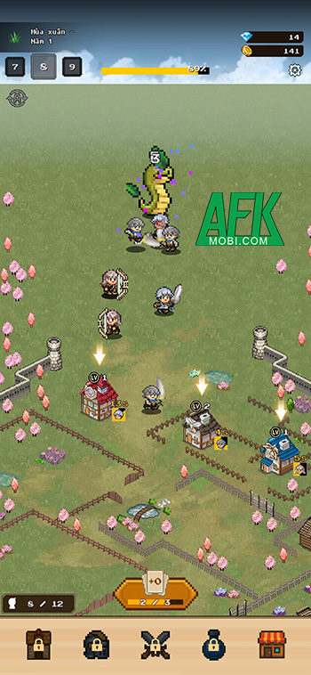 Level Up Village! cho người chơi nâng cấp ngôi làng của mình từ việc tiêu diệt bọn quái vật 0
