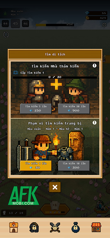 Level Up Village! cho người chơi nâng cấp ngôi làng của mình từ việc tiêu diệt bọn quái vật 4