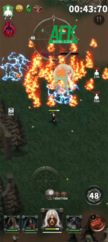 Resetia – Demon Hunters cho bạn chuyển đổi qua lại giữa 4 nhân vật khác nhau để chiến đấu 4