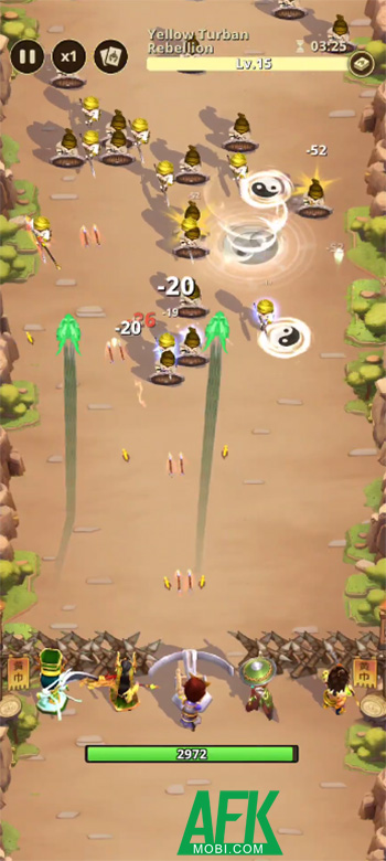 Cùng các vị tướng Tam Quốc phòng thủ trước bọn quân thù trong game Samkok Heroes TD 3