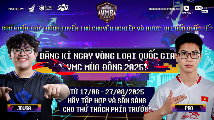 VMC Winter 2025 - Giải vô địch thể thao điện tử quốc gia Vietnam MLBB Championship Winter 2025 chính thức khai màn 1