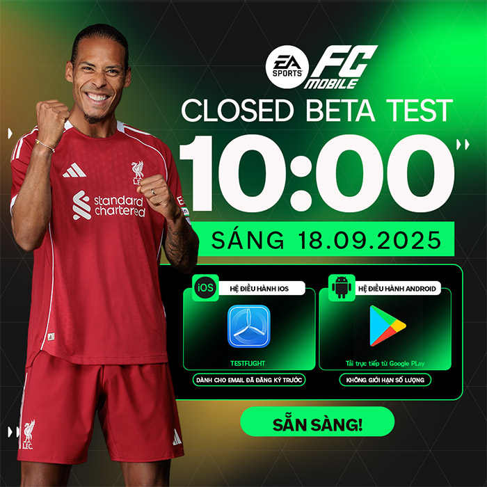 Game thủ Việt được “đá bóng” sớm qua game FC Mobile với bản thử nghiệm đặc biệt 0