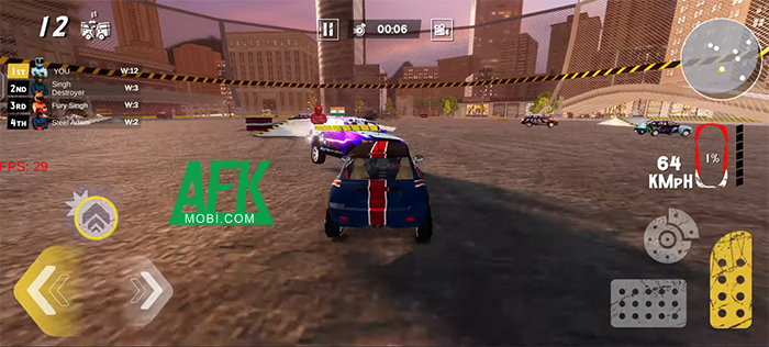 Không ngại việc va chạm trong game đua xe Demolition Derby 5: Crash Race 2