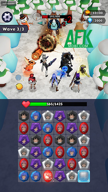 Xếp kim cương match-3 để chiến đấu với các đợt quái vật tại game RPG Master 1 Xếp kim cương match-3 để chiến đấu với các đợt quái vật tại game RPG Master 1