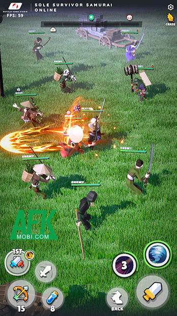 Điều khiển võ sĩ samurai chiến đấu trong game hành động Sole Survivor Samurai Online 2