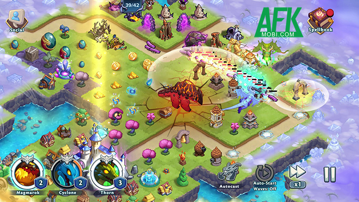 Giải tỏa làn sương mù đồng thời bảo vệ lâu đài với game Twilight Towers: Merge Defense 2