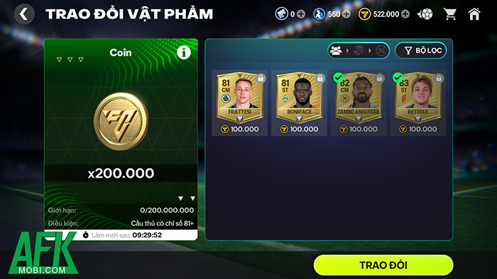 Tổng hợp các cách mà game thủ có thể cày Coin trong EA Sports FC Mobile Vietnam 3 Tổng hợp các cách mà game thủ có thể cày Coin trong EA Sports FC Mobile Vietnam 3