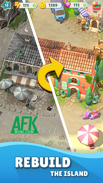 Khôi phục lại vẻ đẹp cho một hòn đảo trong game Cozy Coast: Merge Adventure 2