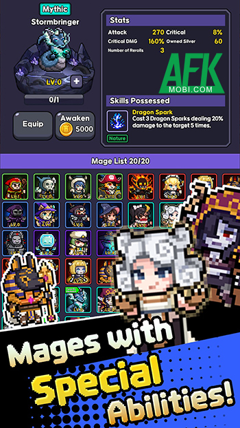 Bắt đầu những cuộc phòng thủ khi vào vai một pháp sư tại game Dungeon Defense Survivor.io 4