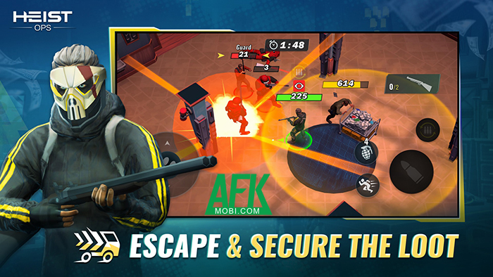 Thực hiện những phi vụ cướp đầy táo bạo trong game Heist-Ops: Top-down Shooter 3 Thực hiện những phi vụ cướp đầy táo bạo trong game Heist-Ops: Top-down Shooter 3
