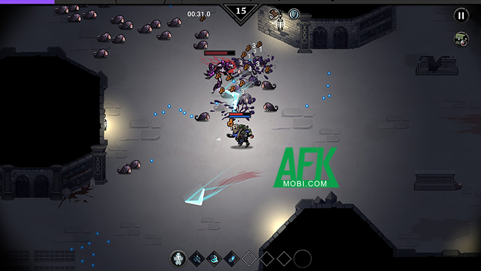 Điều khiển một pháp sư chiến đấu sinh tồn trong các ngục tối với game Last Mage Mobile 1