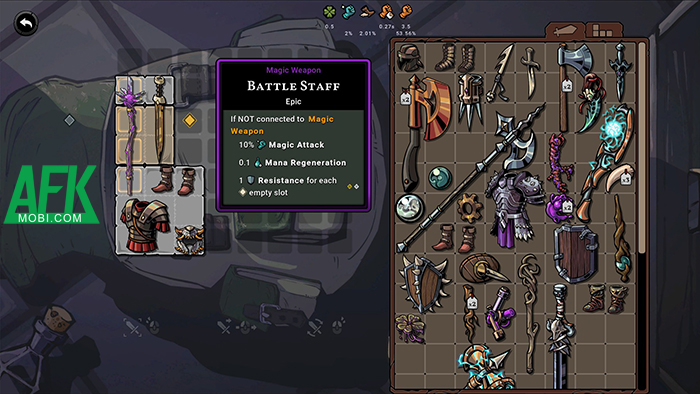 Điều khiển một pháp sư chiến đấu sinh tồn trong các ngục tối với game Last Mage Mobile 5