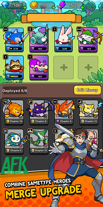 Gầy dựng những tổ đội chiến binh động vật trong game Merge Warrior Adventure Battle 0 Gầy dựng những tổ đội chiến binh động vật trong game Merge Warrior Adventure Battle 0