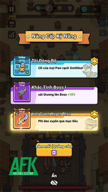 Dàn trận phòng thủ với các động vật trong game Rumble Paws: Backpack Fight 2