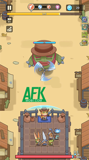 Dàn trận phòng thủ với các động vật trong game Rumble Paws: Backpack Fight 3