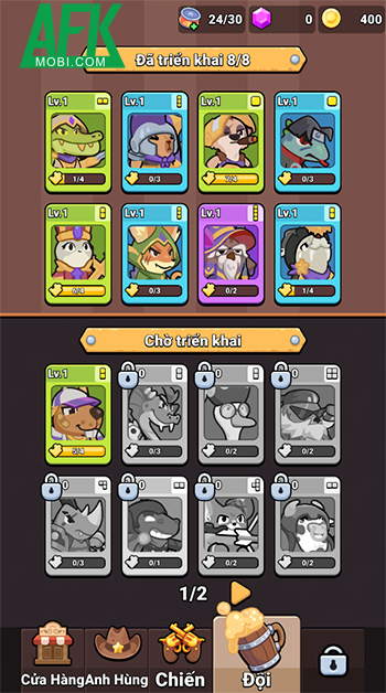 Dàn trận phòng thủ với các động vật trong game Rumble Paws: Backpack Fight 5