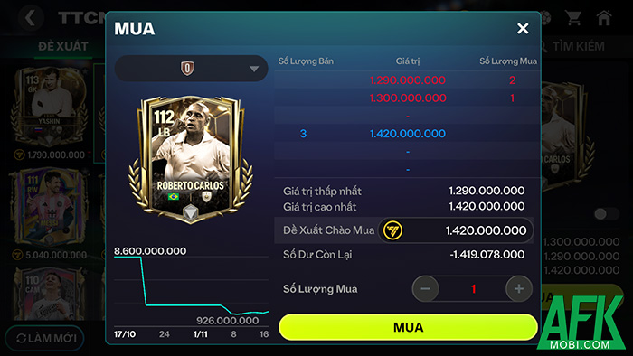 Hướng dẫn nhập môn Thị Trường Chuyển Nhượng trong game EA Sports FC Mobile Vietnam 3 Hướng dẫn nhập môn Thị Trường Chuyển Nhượng trong game EA Sports FC Mobile Vietnam 3