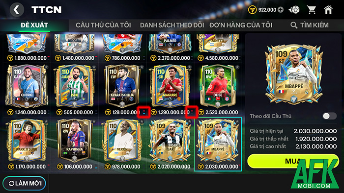 Hướng dẫn nhập môn Thị Trường Chuyển Nhượng trong game EA Sports FC Mobile Vietnam 6 Hướng dẫn nhập môn Thị Trường Chuyển Nhượng trong game EA Sports FC Mobile Vietnam 6