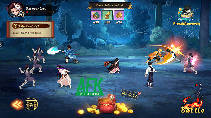 Water Breathing: Mystic Blade game đấu tướng loạn chiến lấy chủ đề Thanh Gươm Diệt Quỷ 1