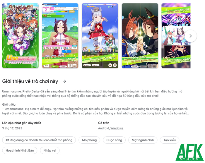 Umamusume: Pretty Derby giành giải Umamusume: Pretty Derby giành giải