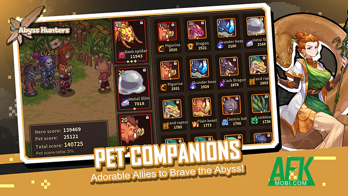 Tập hợp đội anh hùng chinh phục các thử thách trong game Abyss Hunters 4