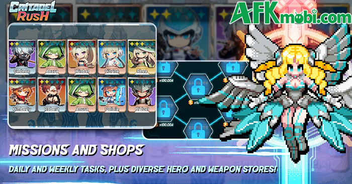 Chiến đấu leo tòa tháp cơ khí khổng lồ trong game nhàn rỗi Critadel Rush 1 Chiến đấu leo tòa tháp cơ khí khổng lồ trong game nhàn rỗi Critadel Rush 1