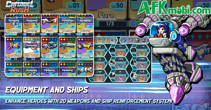 Chiến đấu leo tòa tháp cơ khí khổng lồ trong game nhàn rỗi Critadel Rush 4 Chiến đấu leo tòa tháp cơ khí khổng lồ trong game nhàn rỗi Critadel Rush 4