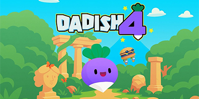 Bắt đầu cuộc hành trình phiêu lưu giải cứu củ cải bố trong game Dadish 4