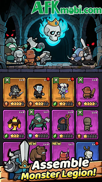 Dọn sạch bọn con người khỏi những ngục tối khi vào vai vua khô lâu tại Dungeon of Legion 0