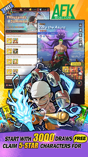 Era of the Tides game đấu tướng chiến thuật màn hình dọc lấy chủ đề One Piece 2